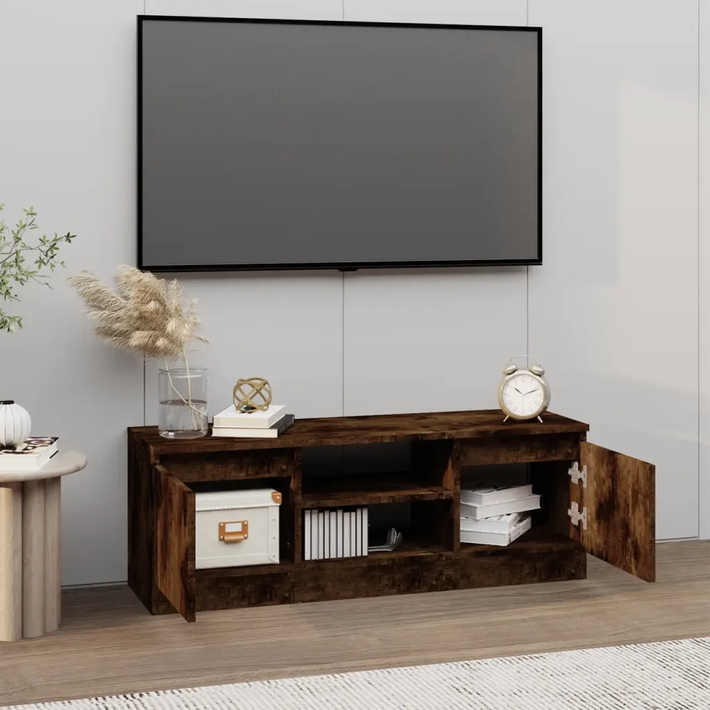 Mobile TV | Armadietto TV | Mobile Porta TV con Anta Rovere Fumo 102x30x36 cm