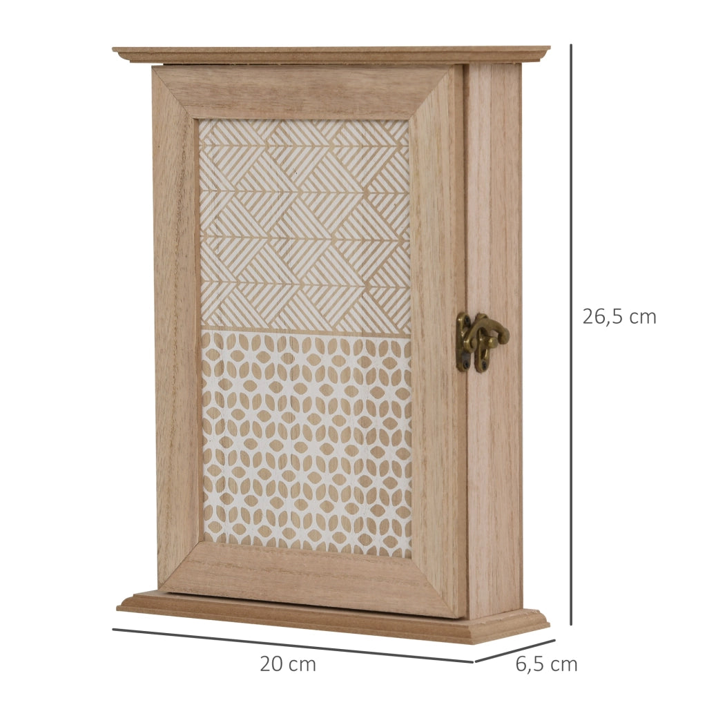 Portachiavi a parete con 6 ganci stile vintage ¨C zephmum ¨C legno 20x6.5x26.5cm