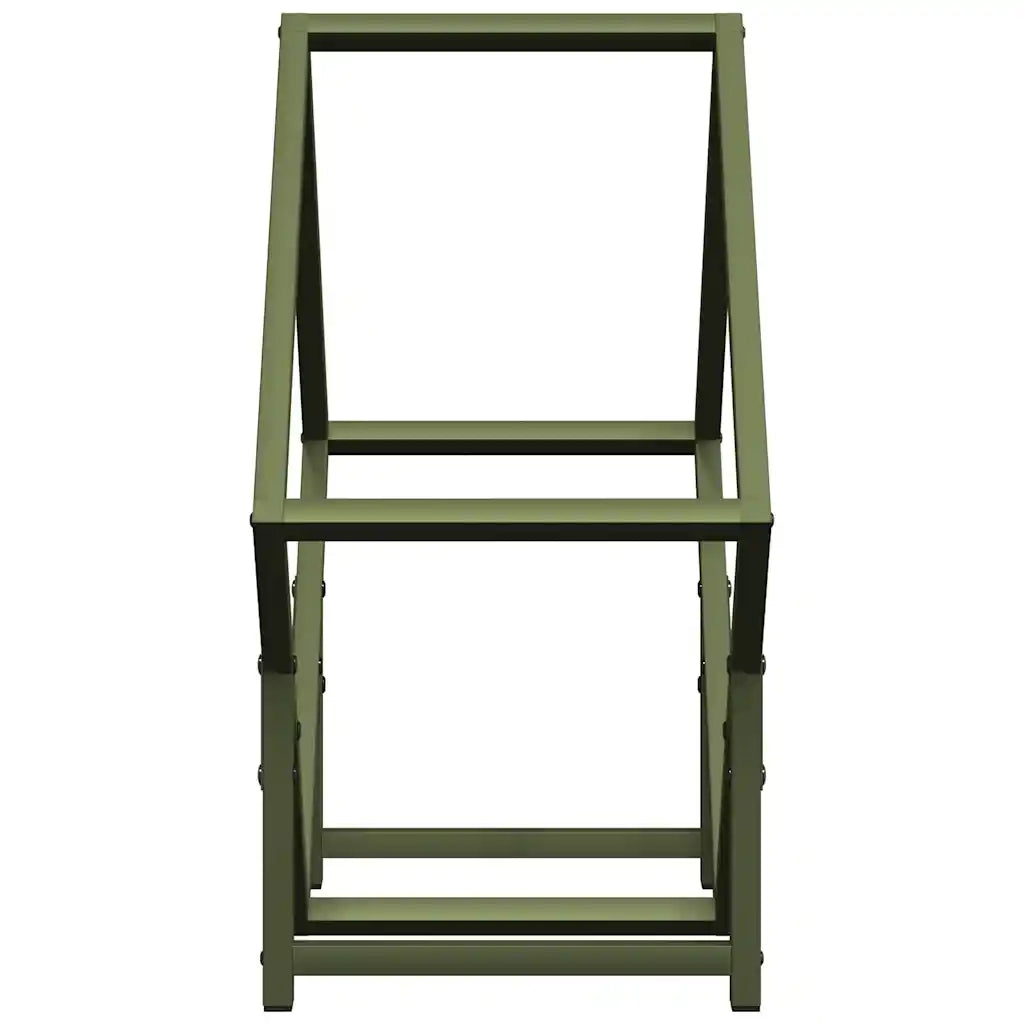 Rastrelliera per Legna da Ardere Verde Oliva 50x25x50 cm CFW2416632