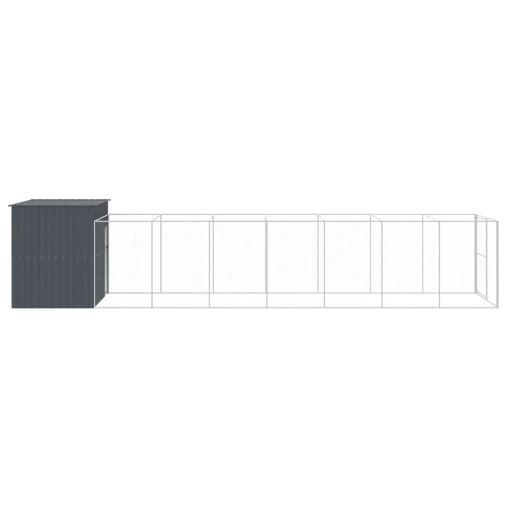 Cuccia per cani con recinto 214 x 865 x 181 cm antracite 02_0043487