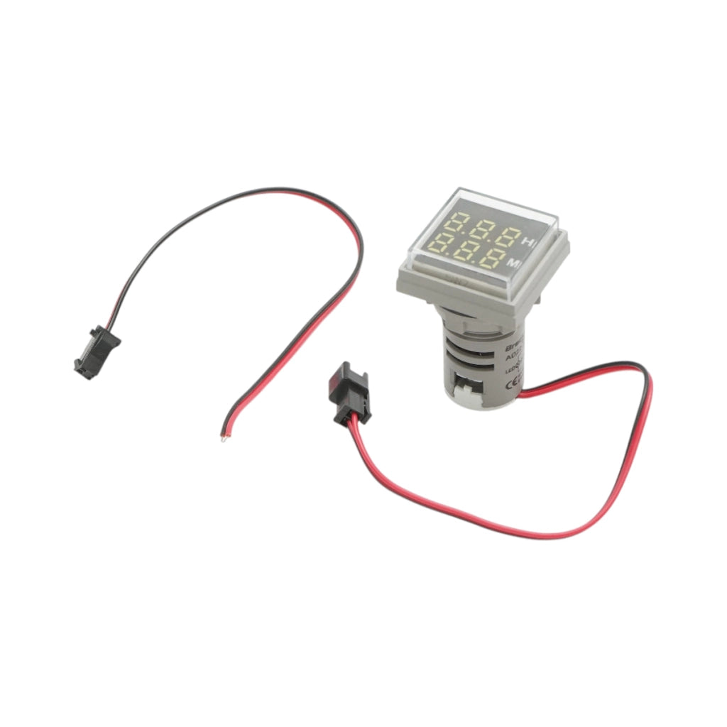 Indicatore digitale delle ore di funzionamento LED bianco 0-999H, 220V/380V AC Ø 22mm Breckner Germany