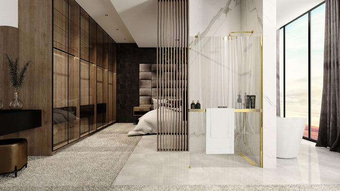 Parete Doccia Rea Aero Gold N 120 Walk In + Evo