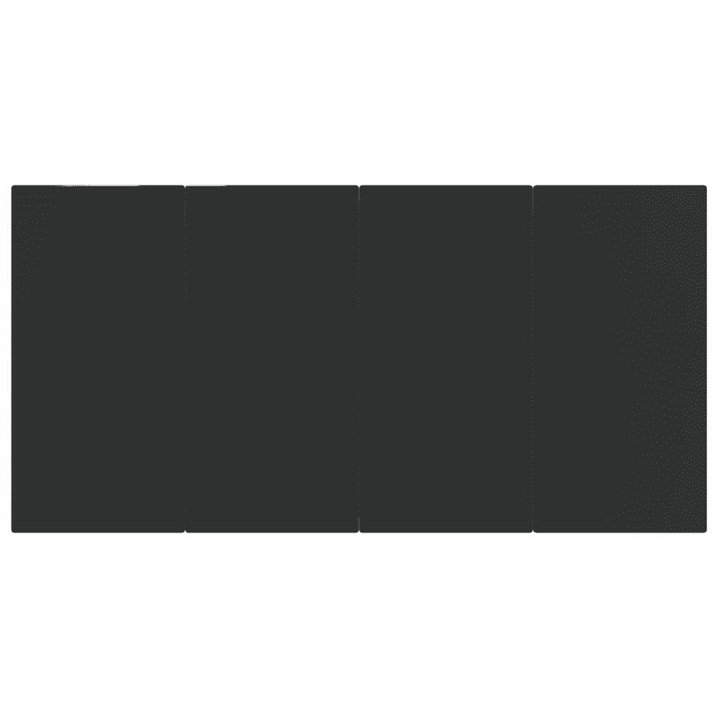 Set da Pranzo da Giardino 7 pz Nero in Rattan PVC