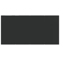 Set da Pranzo da Giardino 7 pz Nero in Rattan PVC