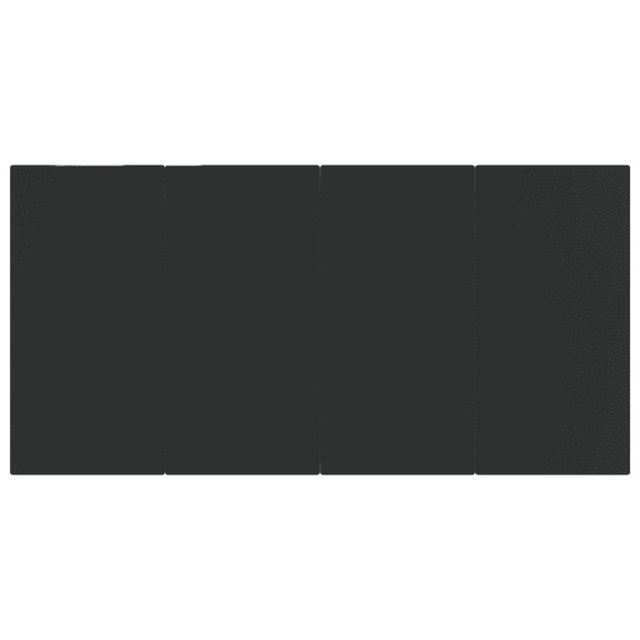 Set da Pranzo da Giardino 7 pz Nero in Rattan PVC