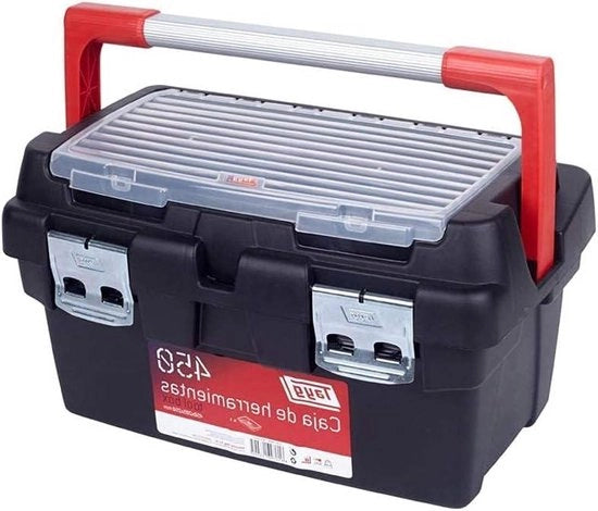 Cassetta di attrezzi in plastica nr. 35 - Scatola di contenimento con 2 utensili - 580 x 285 x 290 mm