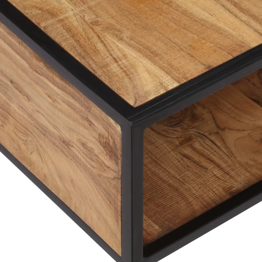 Tavolino da salotto | Tavolino da caff¨¨ | Tavolino da Soggiorno 70x70x32 cm in Legno Massello d'Acacia
