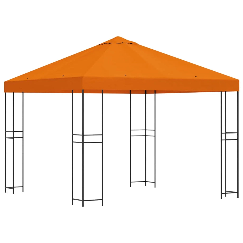 Gazebo 3 x 3 m Arancione Poliestere e Acciaio 190 900333