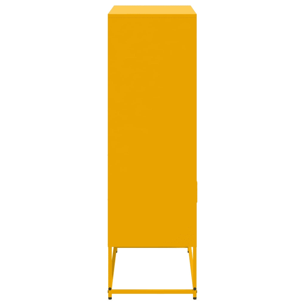 Credenza Giallo Senape 68,5x38,5x123,5 cm in Acciaio