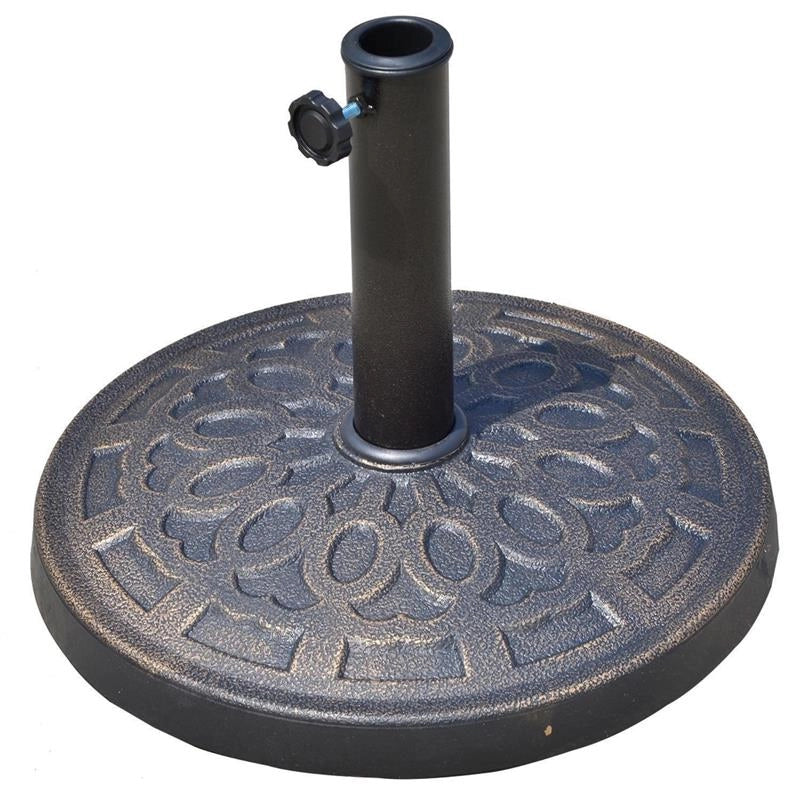 BASE PER OMBRELLONE ROTONDA IN RESINA 44 X 33 CM COLORE MARRONE
