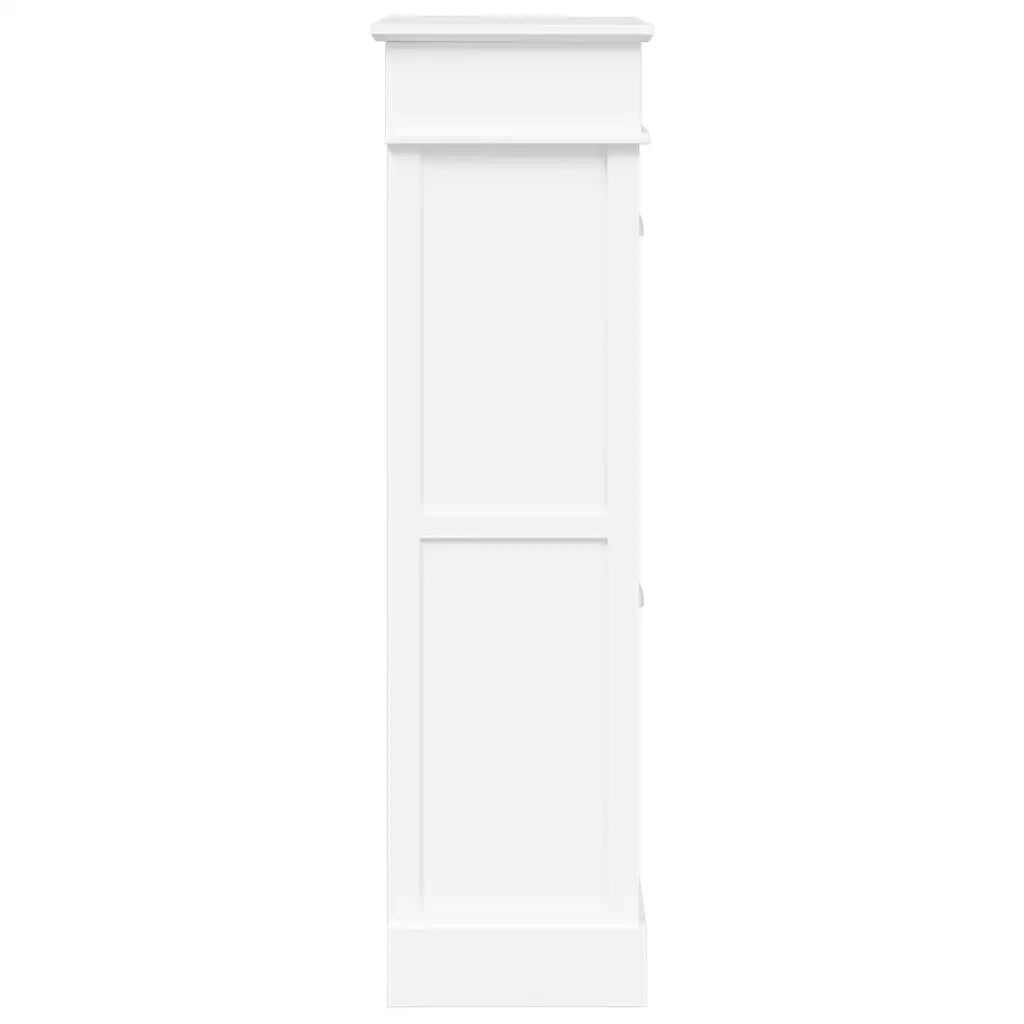 Scarpiera Bianca 50x28x98 cm in Legno di Paulownia cod mxl 49140