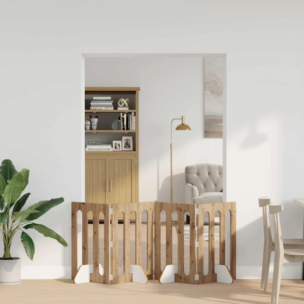 Recinto pieghevole per animali 4 pcs Rovere Artigianale 8005970