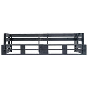 Divano da Giardino a 2 Posti-Sofa da giardino su Pallet Nero in Legno