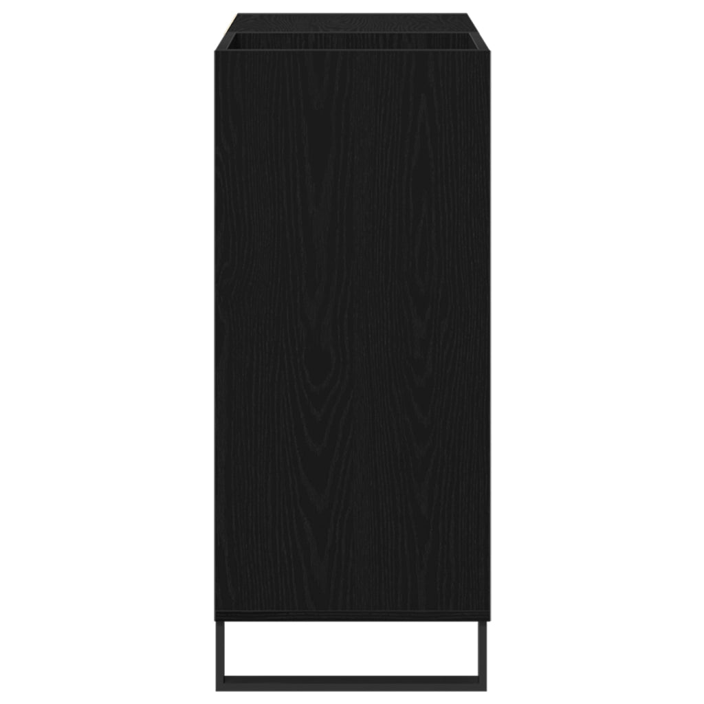 Mobile per Vinili Rovere Nero 84.5x38x90 cm Legno Ingegnerizzato