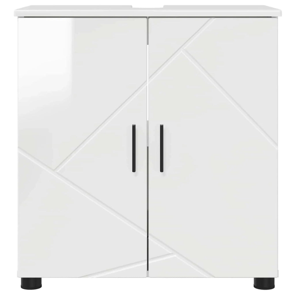 Mobile da Bagno con archiviazione Bianco Lucido 61 x 35 x 64 cm 883288