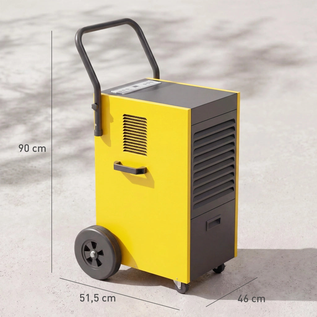 Deumidificatore 70L/Giorno ¨C Zephmum ¨C Giallo con Ruote e Maniglia