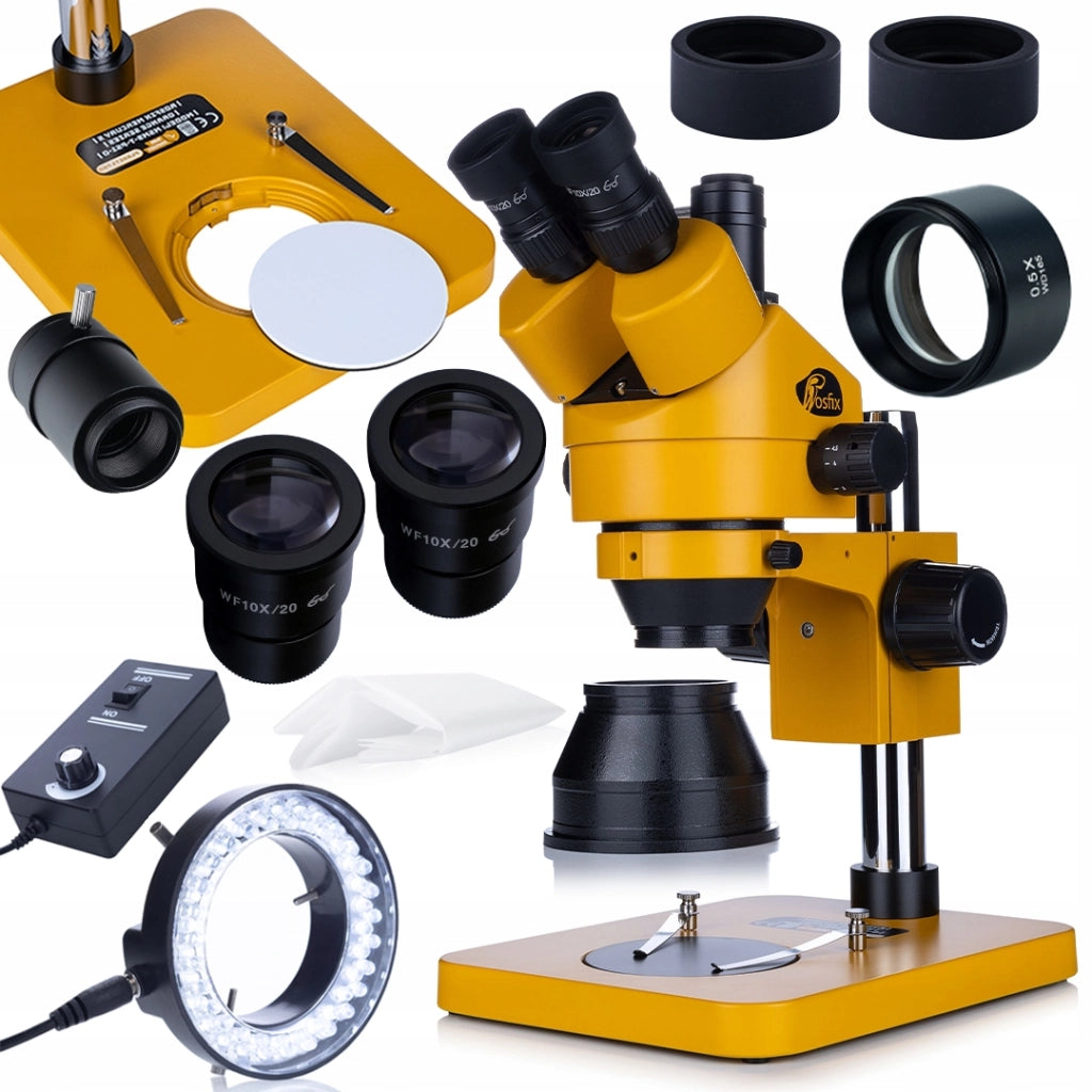 Mikroscopio Trinoculare Rosfix Mercury S MSMS-T-PS1-O – Zoom 7-45x, Illuminazione LED 56D