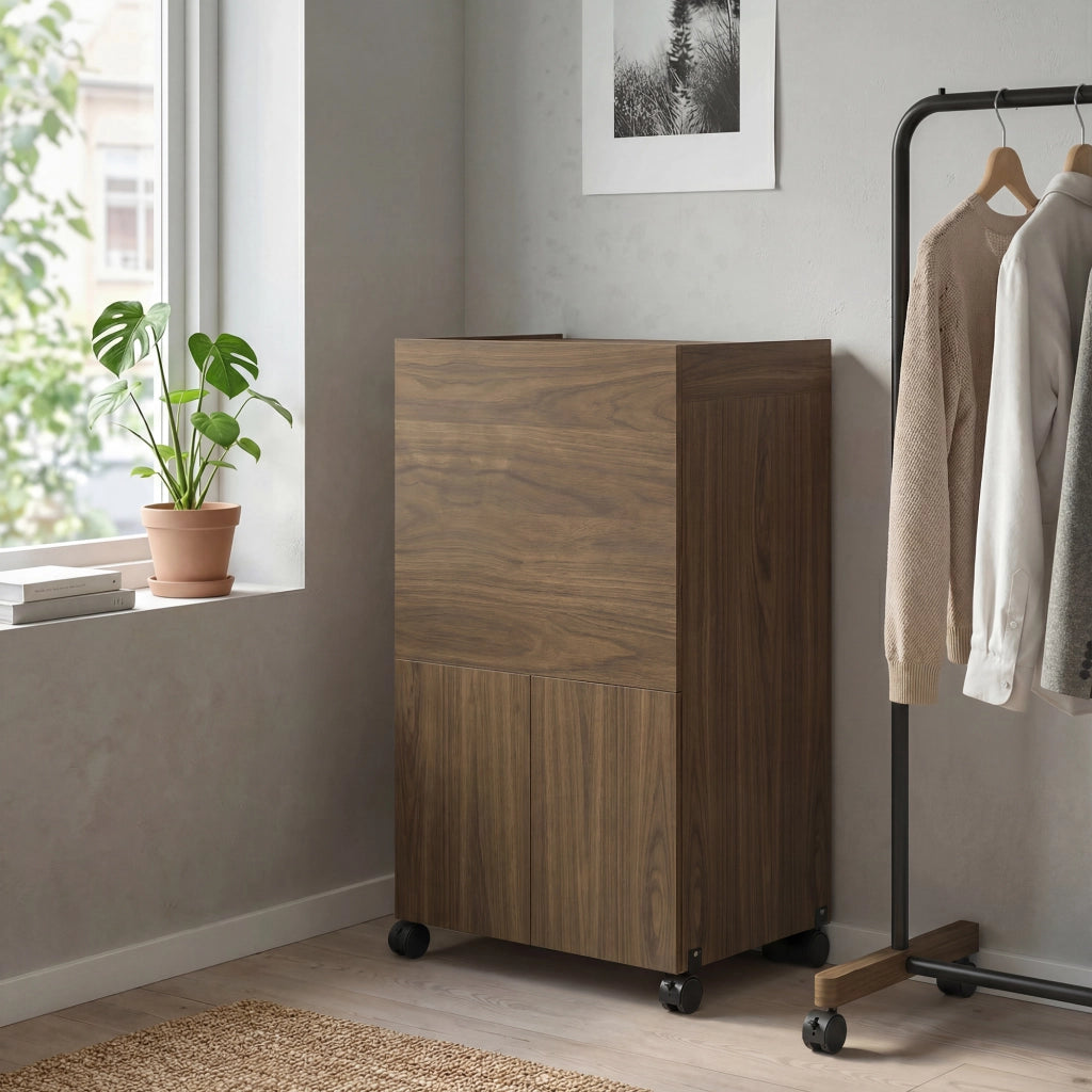 Mobile Asse da Stiro Pieghevole con Vano Aperto ¨C zephmum ¨C Marrone 154x55x87