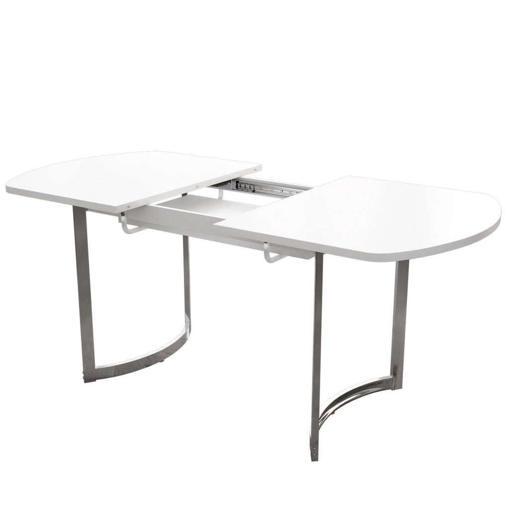 Tavolo da pranzo allungabile 140/180 x 80 cm; MDF bianco