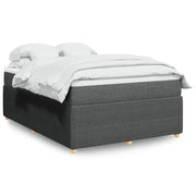 Giroletto a Molle con Materasso Grigio Scuro 140x190 cm Tessuto 3285568