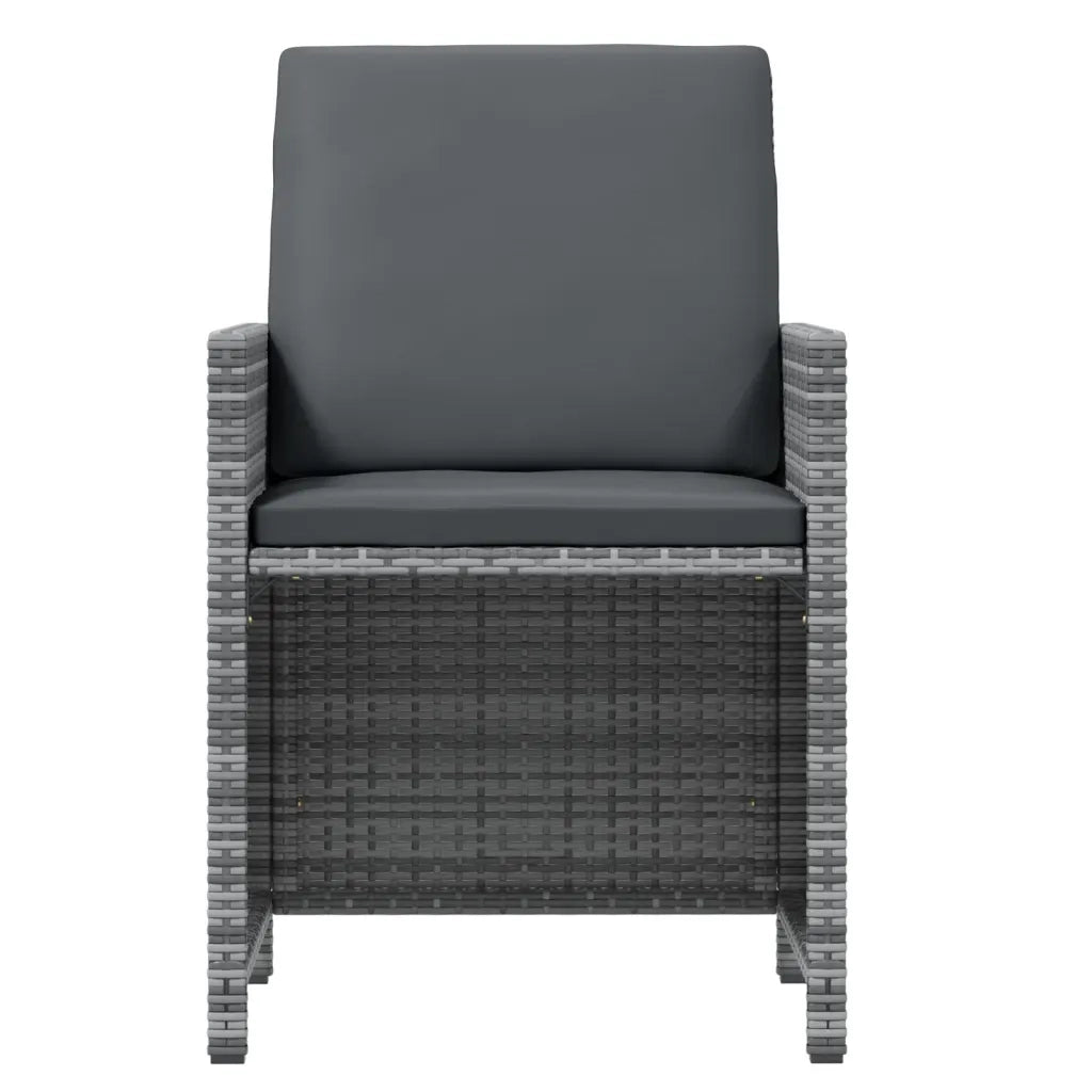vidaXL Set da Pranzo da Giardino 7 pz con Cuscini in Polyrattan Grigio