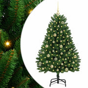 Albero di Natale Artificiale-Albero Natalizio Verde 150 cm PVC e Metallo 345301