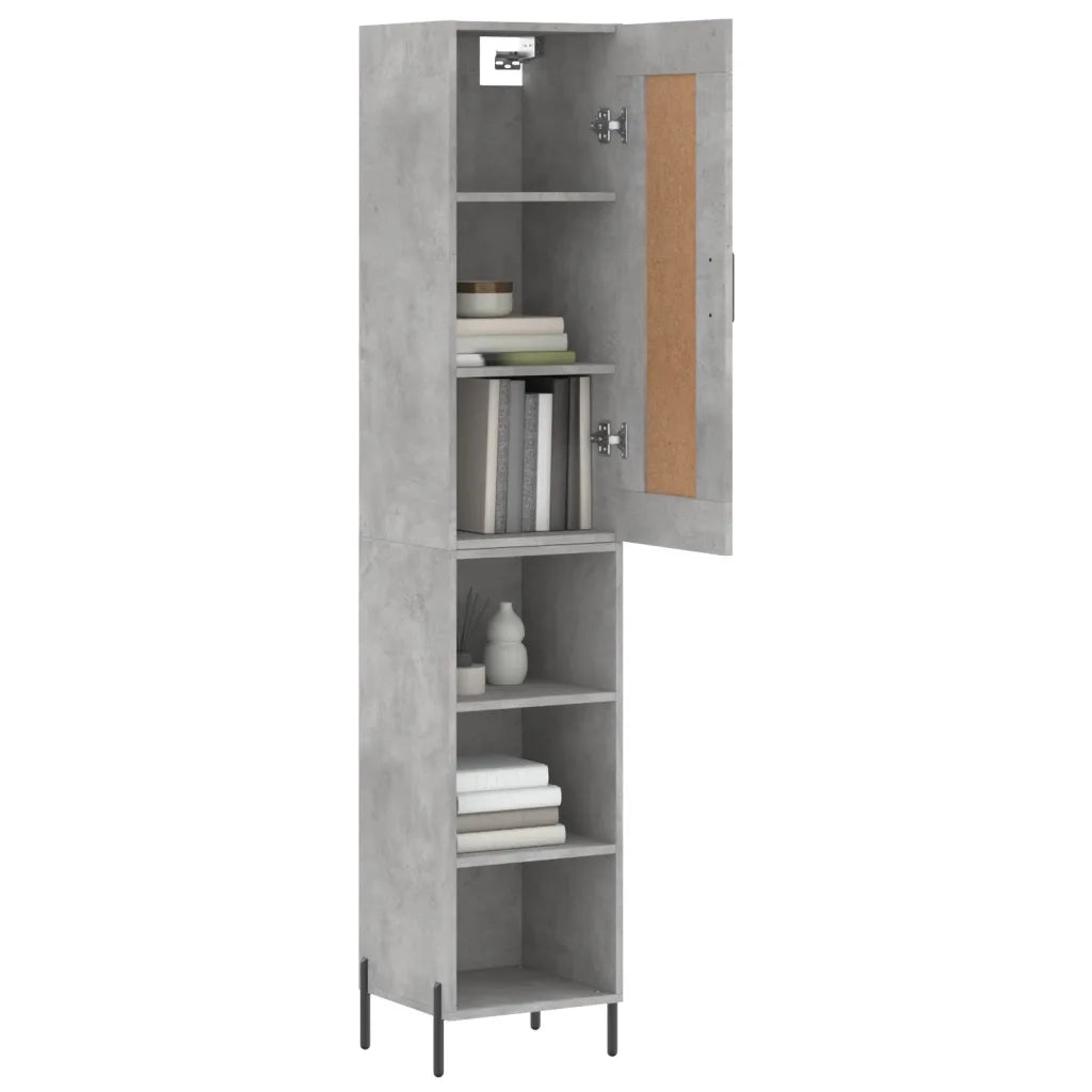 Credenza Grigio Cemento 34,5x34x180 cm in Legno Multistrato 3200333