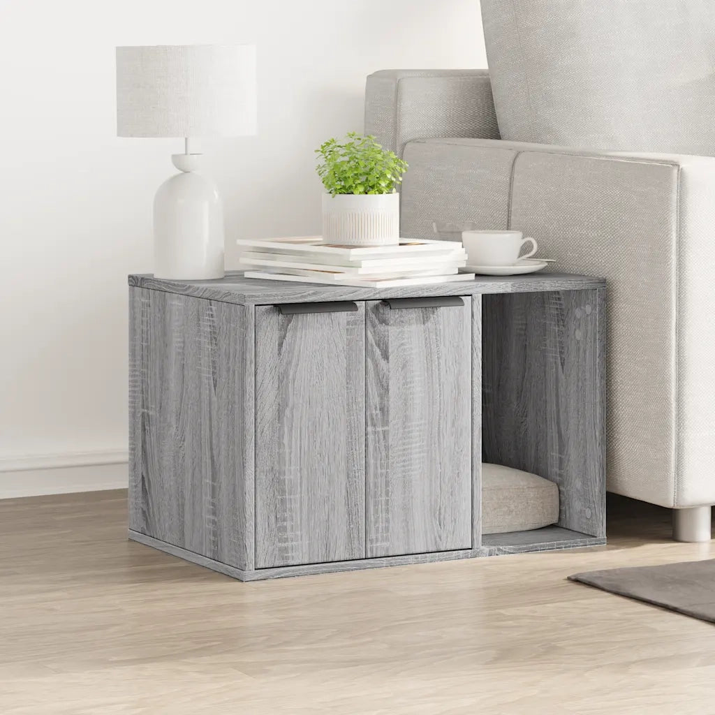 vidaXL Recinto Lettiera Gatti Grigio Sonoma 60x40x40 cm in Truciolato