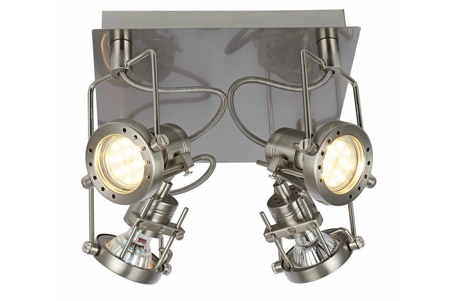 Plafoniera industriale satinata Fiji 2 4xGU10 Reality