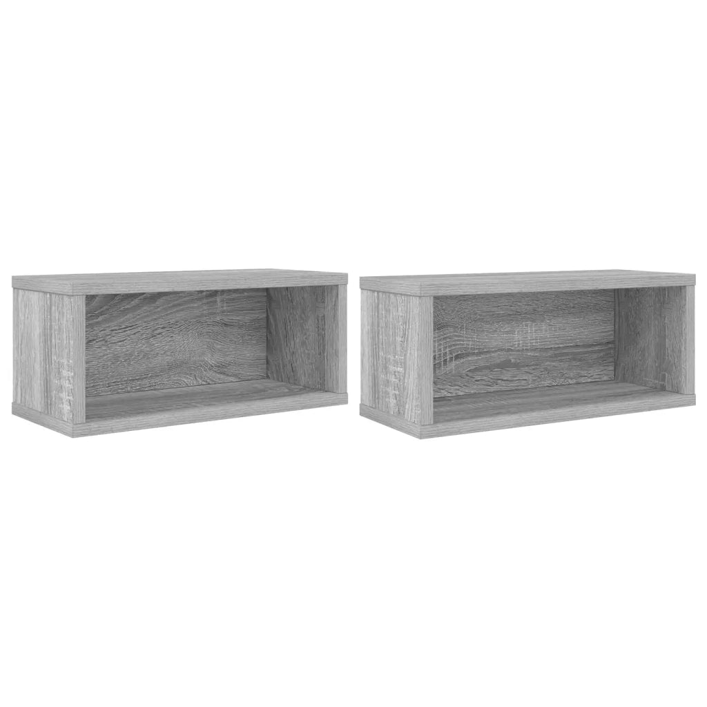 Rack per Stoccaggio CD 2 pz Sonoma grigio 40 x 17 x 17 cm 8012722