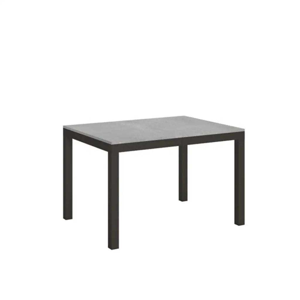 Tavolo allungabile 120/224x90 cm Everyday Evolution colore cemento telaio e gambe antracite