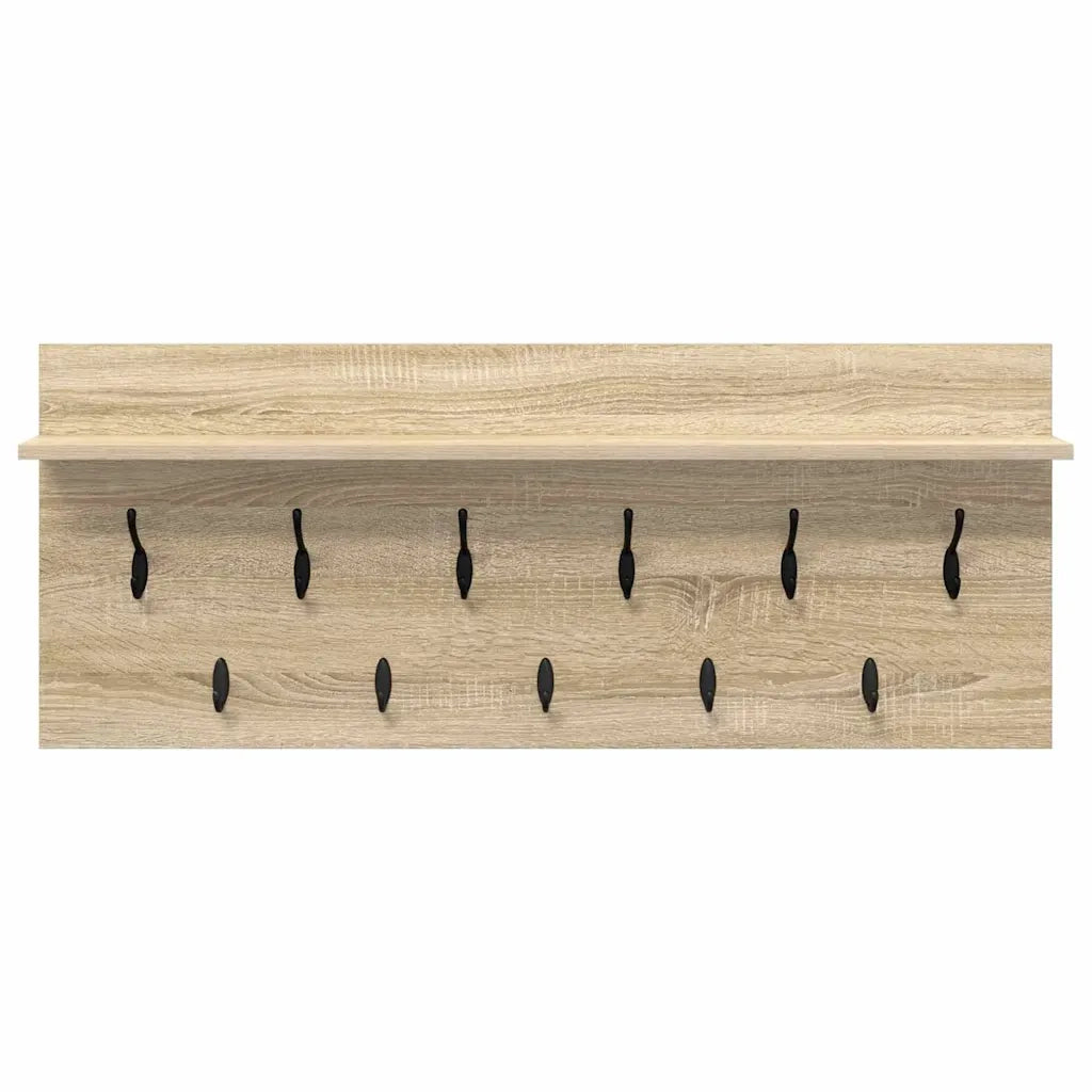 vidaXL Appendiabiti a muro rovere sonoma Legno multistrato