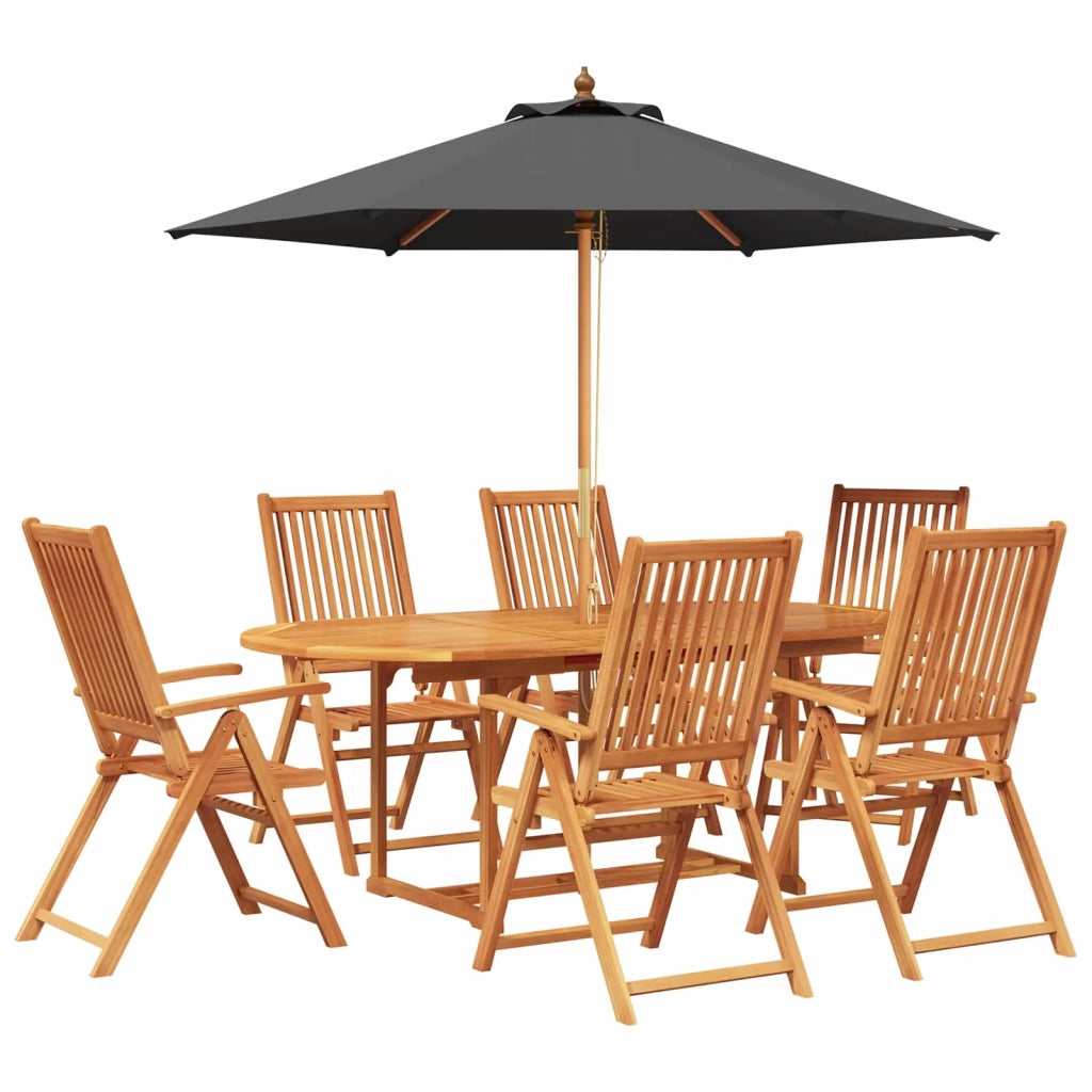 Set da pranzo da esterno con ombrellone 8 pz 3438543