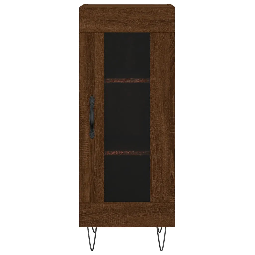 Credenza Rovere Marrone 34,5x34x90 cm in Legno Multistrato 828795