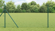 Set di Pali da Recinzione Set di 2 Verde Rete metallica 10 x 1 m
