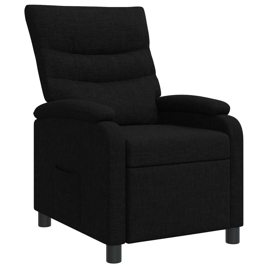 Divano Sedia-Poltrona reclinabile Nero Tessuto 883980