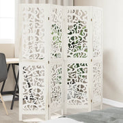 Divisorio Ambienti | Divider per stanze | Paravento 4Pannelli Bianco Legno Massello di Paulownia