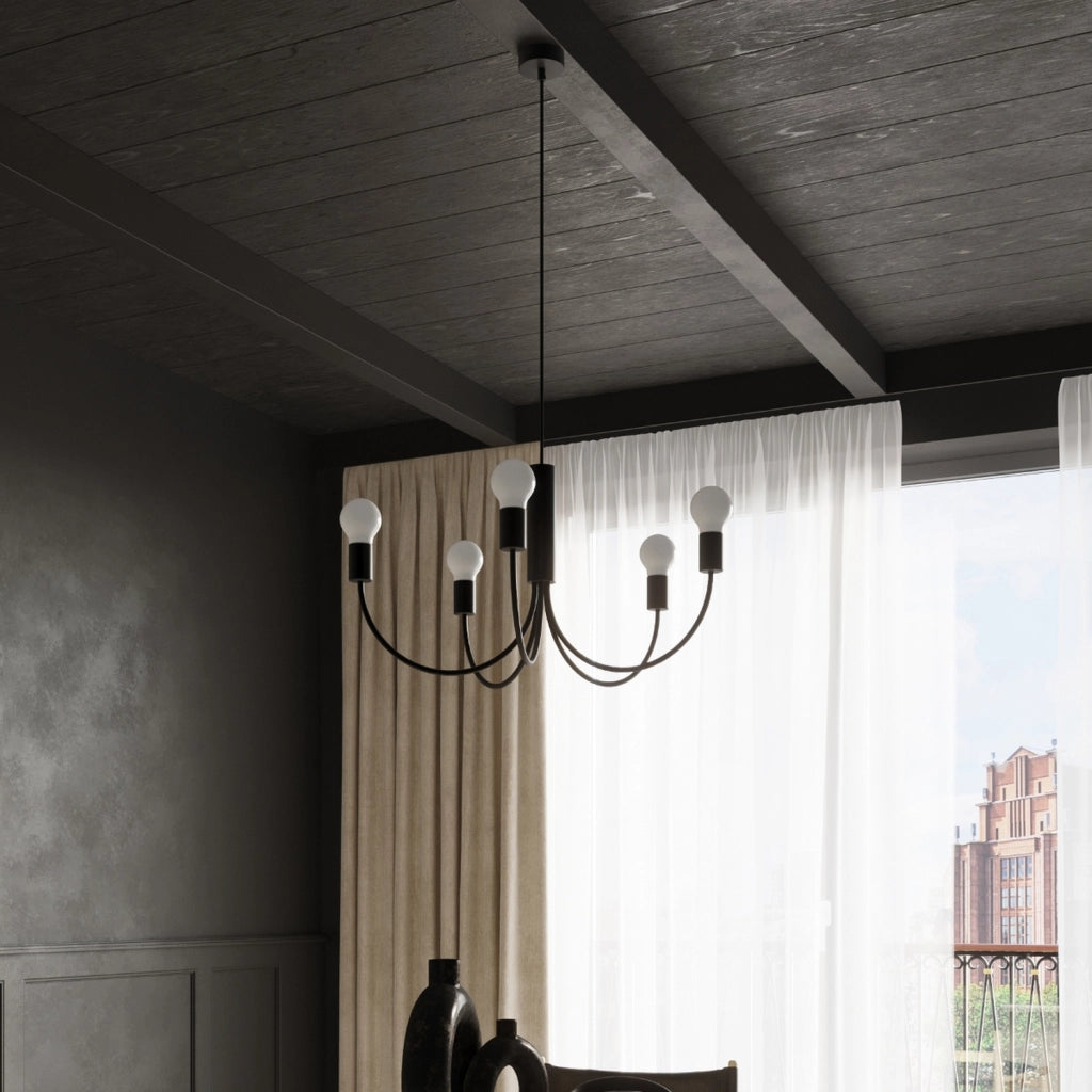 Lampadario Pure Lume MINIMO 3 luci nero metallo PU.0856