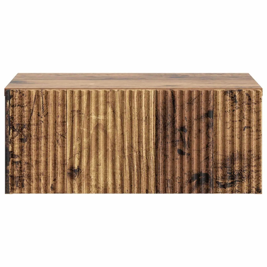 Mobiletto da notte a muro 2 pcs Legno antico 49 x 34,5 x 20 cm