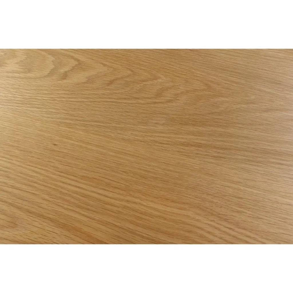 Tavolo da pranzo SOREN – Effetto legno di quercia e metallo – 120 cm – Rotondo – Stile industriale