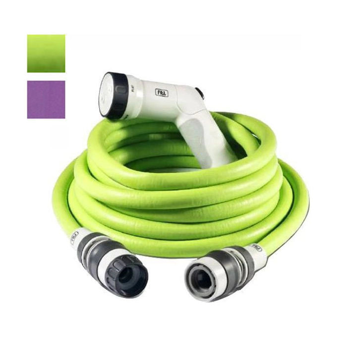 FITT 740060292559048 IKON Tubo Acqua da Giardino Estensibile 25 m con Pistola Multigetto colore Lime