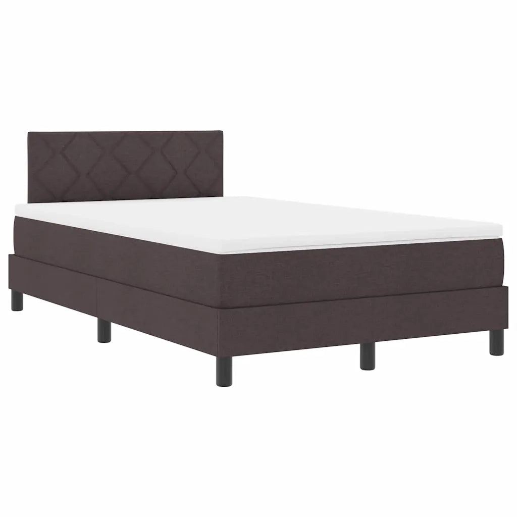 Letto a molle con cuscino Marrone Scuro 120 x 200 cm Tessuto 3338758