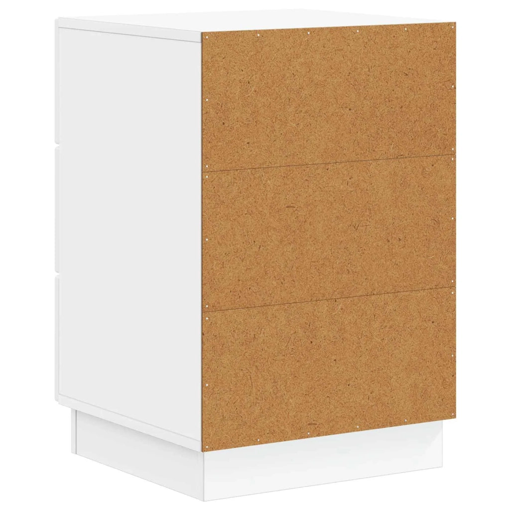 Armadio da Notte con cassetto Bianco Lucido 43 x 41 x 63,5 cm