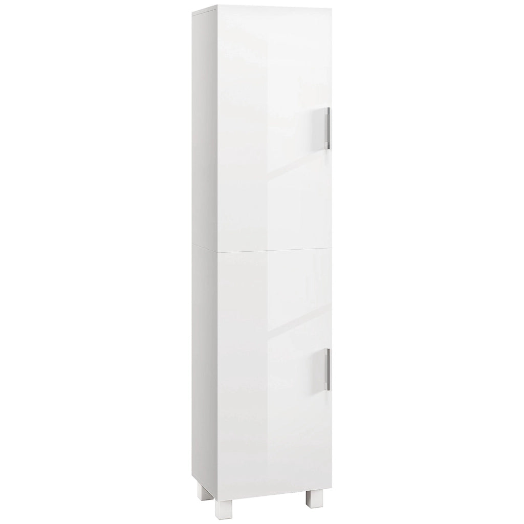 Mobile a Colonna da Bagno con 2 Armadietti 40x30x167,5 cm Bianco