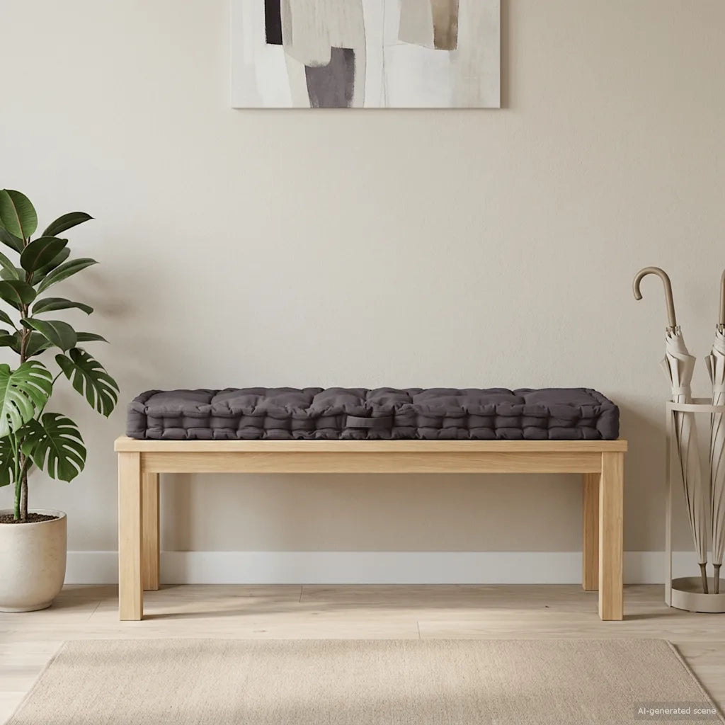 Cuscino per pallet | Cuscini per sedie e Pavimento in Cotone 120x40x7 cm Antracite