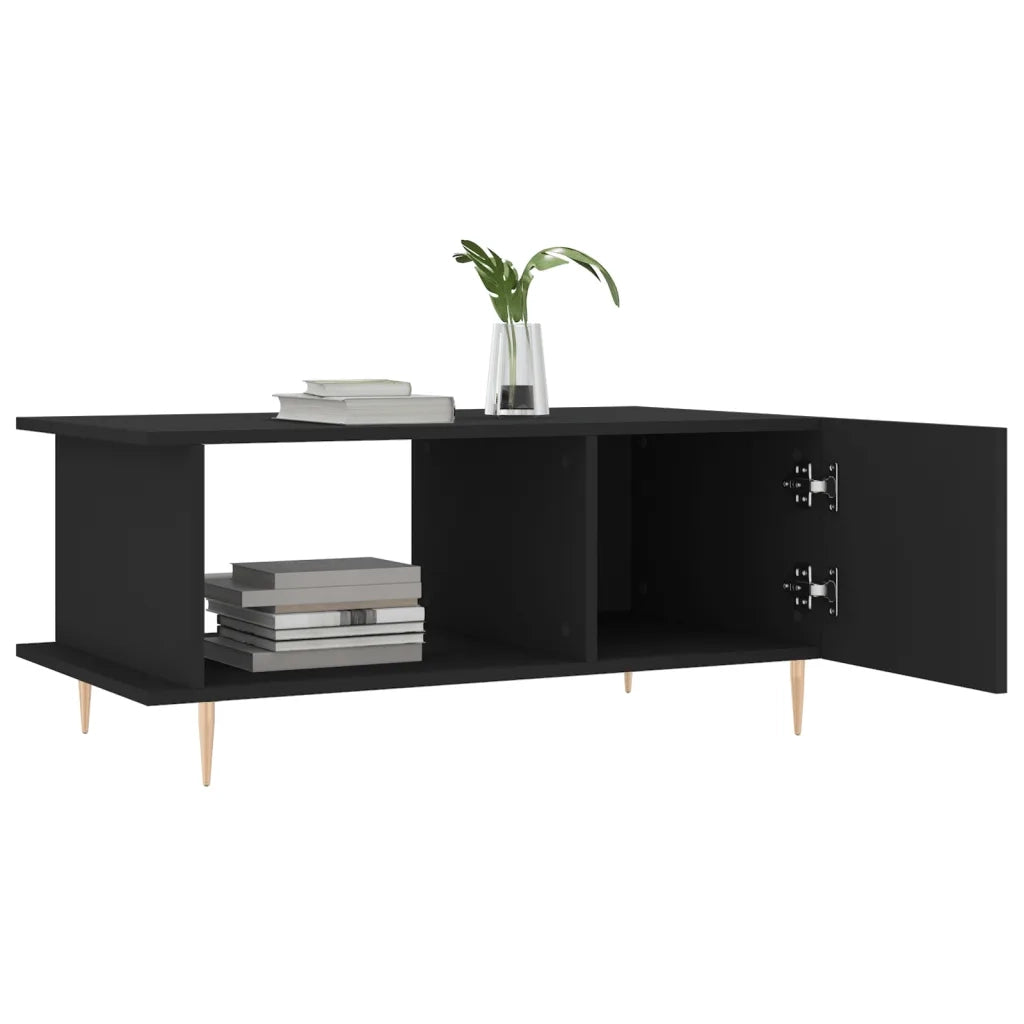 Tavolino da Salotto Nero 90x50x40 cm in Legno Multistrato 829477