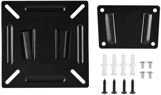 Supporto per Monitor in Metallo per Parete - Adatto per LCD/LED - 12-24 Pollici - Sostegno per Monitor da Parete - Peso Massimo 10 kg - Design Spaziale - Supporto per Monitor da Parete