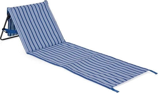 Culla da spiaggia pieghevole Bretagne - fino a 120 kg - imbottita con maniglia portatile - alluminio - 600D poliestere - sedia da spiaggia per una persona