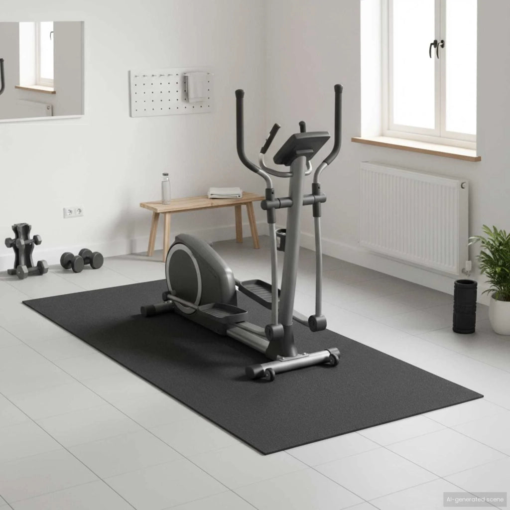 Tappetino di Protezione Sportiva Nero 200 x 90 x 0,6 cm 42025273