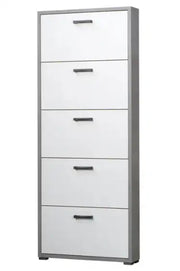 Scarpiera 5 ante ossido+bianco cemento già montato L75.3 H151.8 P18